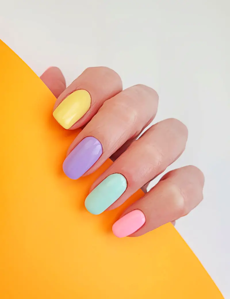 Bright pastel nails for summer time | Nail Salon Pro