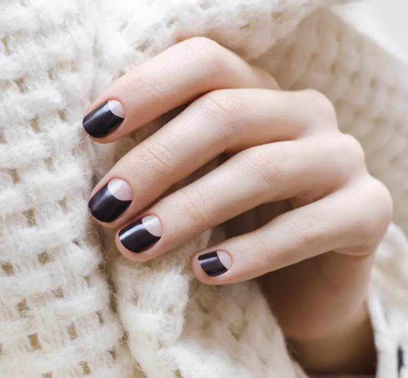 Reverse French Manicure – A Nail Trend that Looks like a half moon! | Nail  Salon Pro