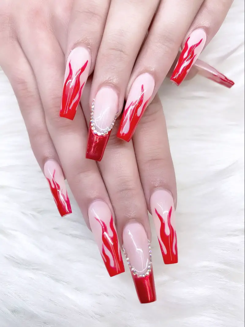 410+ Red Nail Art Stock Photos, Pictures & Royalty-Free Images - iStock